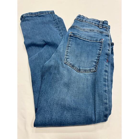 Boden Boys Straight Jeans 12Y Blue Denim Whiskered 5-Pockets 27" Inseam - Picture 4 of 8